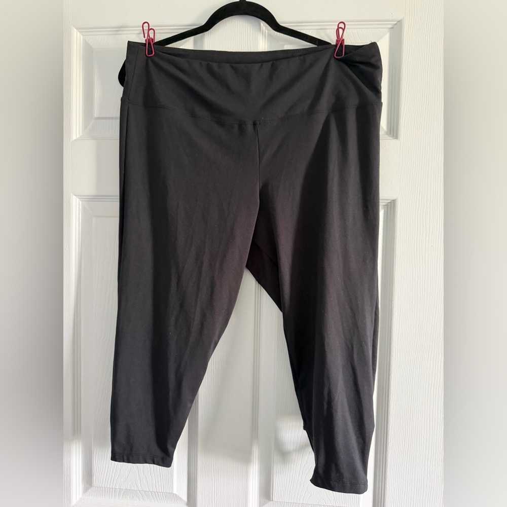 Black High-Waist Active Leggings 1x